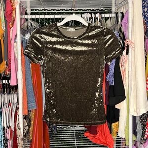 Free People Velvet Shirt XS